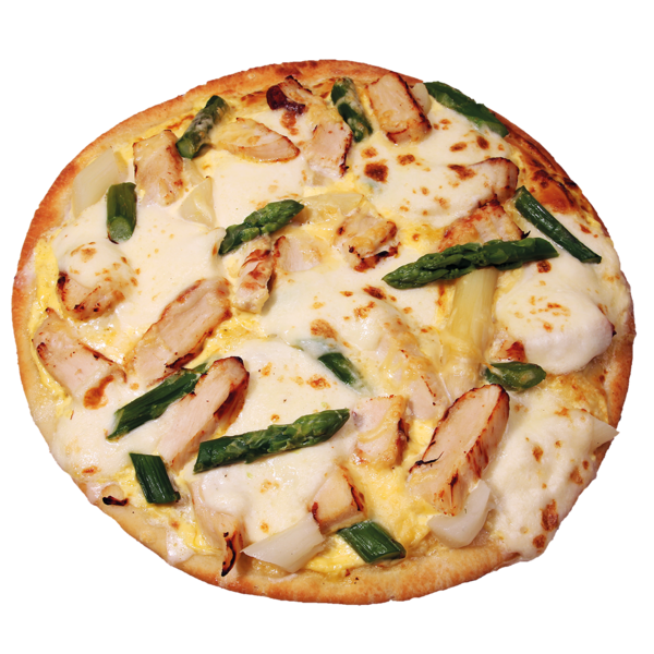 Spargel Huhn Pizza